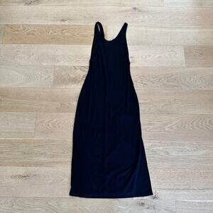 Reformation Bliss Ribbed Maxi Dress in Black